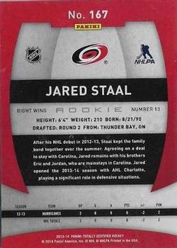 2013-14 Panini Totally Certified #167 Jared Staal Back