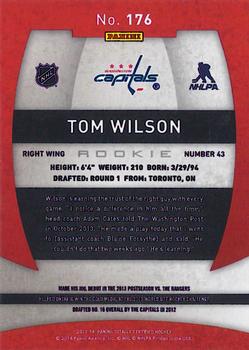 2013-14 Panini Totally Certified #176 Tom Wilson Back