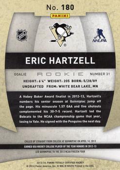 2013-14 Panini Totally Certified #180 Eric Hartzell Back