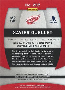2013-14 Panini Totally Certified #237 Xavier Ouellet Back
