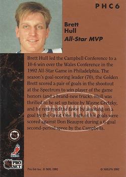 1991-92 Parkhurst - Collectibles #PHC6 Brett Hull Back