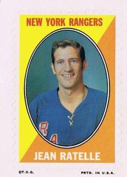 1970-71 Topps - Sticker Stamps #NNO Jean Ratelle Front