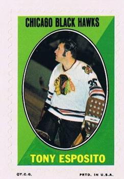 1970-71 Topps - Sticker Stamps #NNO Tony Esposito Front