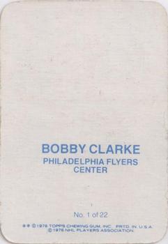 1976-77 Topps - Glossy Inserts #1 Bobby Clarke Back