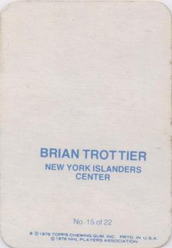 1976-77 Topps - Glossy Inserts #15 Bryan Trottier Back