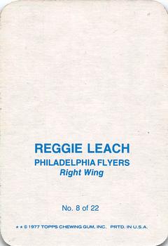 1977-78 Topps - Glossy Inserts (Rounded Corners) #8 Reggie Leach Back