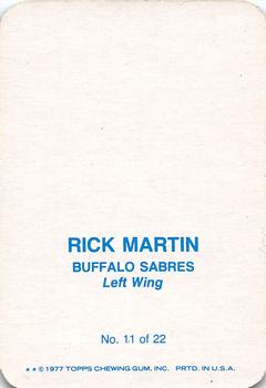 1977-78 Topps - Glossy Inserts (Rounded Corners) #11 Rick Martin Back