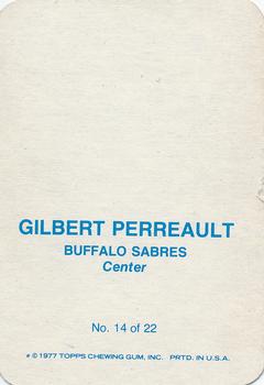 1977-78 Topps - Glossy Inserts (Rounded Corners) #14 Gilbert Perreault Back