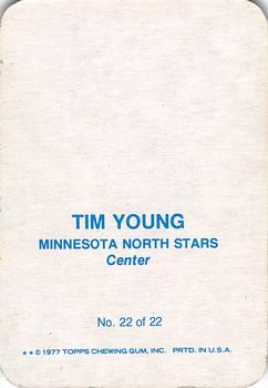1977-78 Topps - Glossy Inserts (Rounded Corners) #22 Tim Young Back