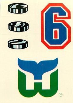 1985-86 Topps - Stickers #25 Hartford Whalers Front