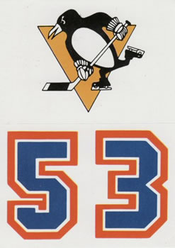 1985-86 Topps - Stickers #16 Pittsburgh Penguins Front
