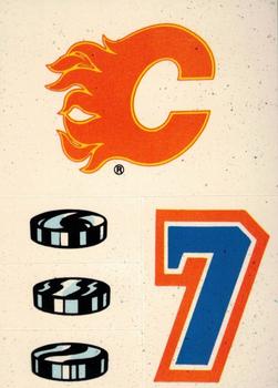 1985-86 Topps - Stickers #18 Calgary Flames Front