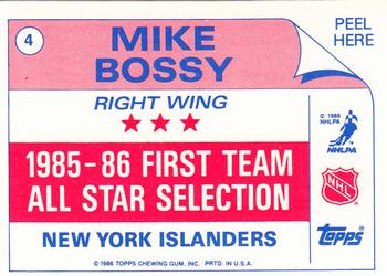 1986-87 Topps - Stickers #4 Mike Bossy Back