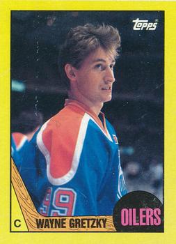 1987-88 Topps - Wax Box Bottom Panels Singles #A Wayne Gretzky Front
