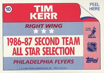 1987-88 Topps - Stickers #10 Tim Kerr Back