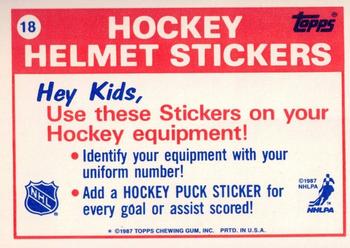 1987-88 Topps - Stickers #18 Calgary Flames Back