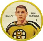 1961-62 Shirriff Coins #3 Andre Pronovost Front