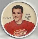 1961-62 Shirriff Coins #76 Norm Ullman Front