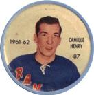 1961-62 Shirriff Coins #87 Camille Henry Front