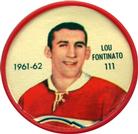 1961-62 Shirriff Coins #111 Lou Fontinato Front