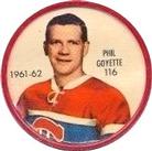 1961-62 Shirriff Coins #116 Phil Goyette Front