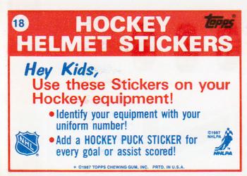 1988-89 Topps - Stickers #18 Calgary Flames Back