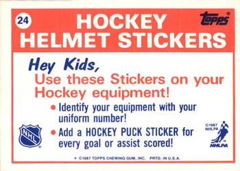 1988-89 Topps - Stickers #24 Vancouver Canucks Back