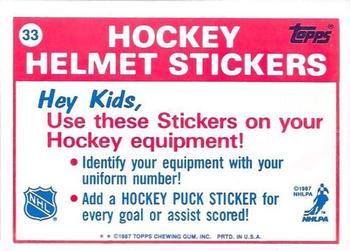 1988-89 Topps - Stickers #33 Edmonton Oilers Back