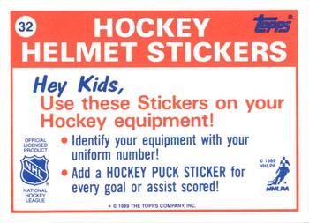 1989-90 Topps - Stickers #32 New York Islanders Back