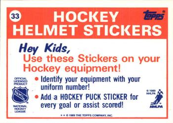 1989-90 Topps - Stickers #33 Edmonton Oilers Back