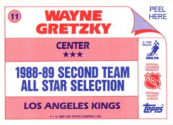1989-90 Topps - Stickers #11 Wayne Gretzky Back