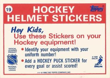 1989-90 Topps - Stickers #19 Winnipeg Jets Back