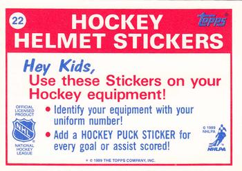 1989-90 Topps - Stickers #22 Los Angeles Kings Back