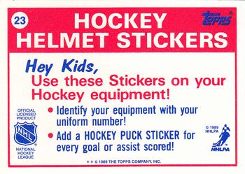 1989-90 Topps - Stickers #23 Montreal Canadiens Back