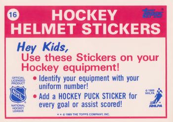1989-90 Topps - Stickers #16 Pittsburgh Penguins Back