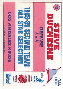 1989-90 Topps - Stickers #10 Steve Duchesne Back