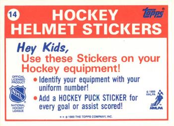 1989-90 Topps - Stickers #14 Buffalo Sabres Back