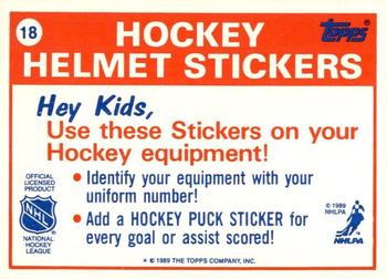 1989-90 Topps - Stickers #18 Calgary Flames Back