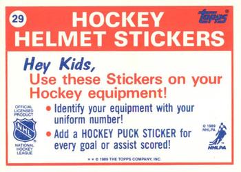 1989-90 Topps - Stickers #29 Minnesota North Stars Back
