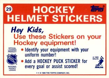 1989-90 Topps - Stickers #29 Minnesota North Stars Back