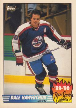 1990-91 Topps - Team Scoring Leaders #11 Dale Hawerchuk Front