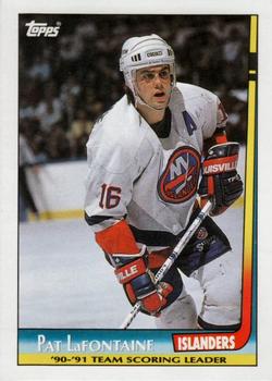 1991-92 Topps - Team Scoring Leaders #12 Pat LaFontaine Front