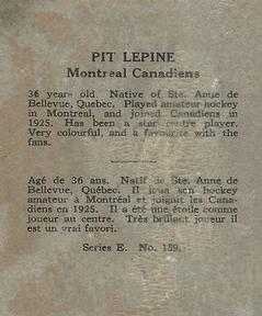 1937-38 O-Pee-Chee (V304E) #159 Pit Lepine Back