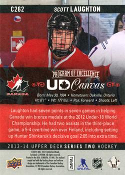 2013-14 Upper Deck - UD Canvas #C262 Scott Laughton Back