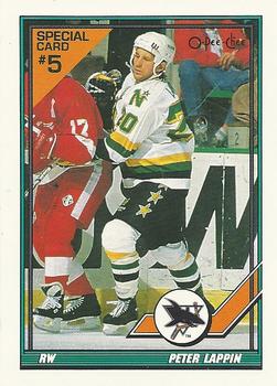 1991-92 O-Pee-Chee - Sharks & Russians Inserts #5S Peter Lappin Front
