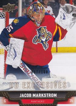 2013-14 Upper Deck - UD Exclusives #83 Jacob Markstrom Front