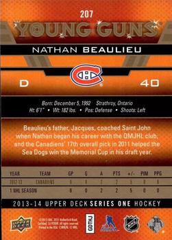 2013-14 Upper Deck - UD Exclusives #207 Nathan Beaulieu Back