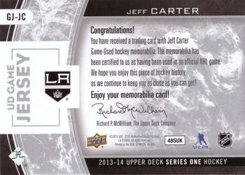 2013-14 Upper Deck - UD Game Jerseys #GJ-JC Jeff Carter Back