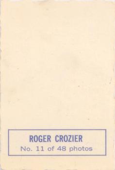 1970-71 O-Pee-Chee - Deckle Edge Photos #11 Roger Crozier Back