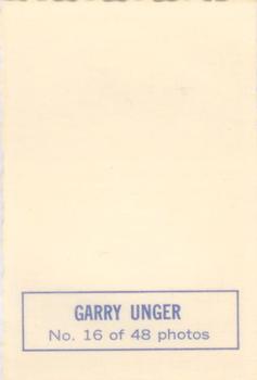 1970-71 O-Pee-Chee - Deckle Edge Photos #16 Garry Unger Back